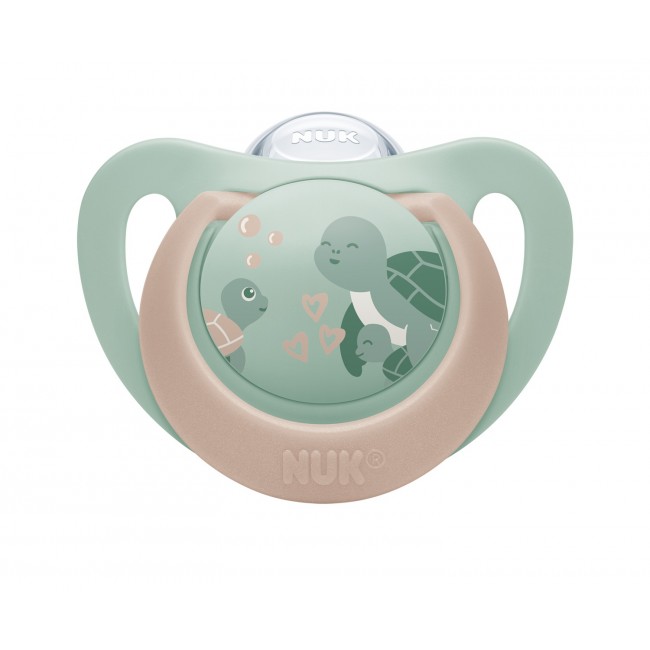 NUK Цуцла Лажалка анатомска силикон 1/box "First Choice Night" (6-36м.)